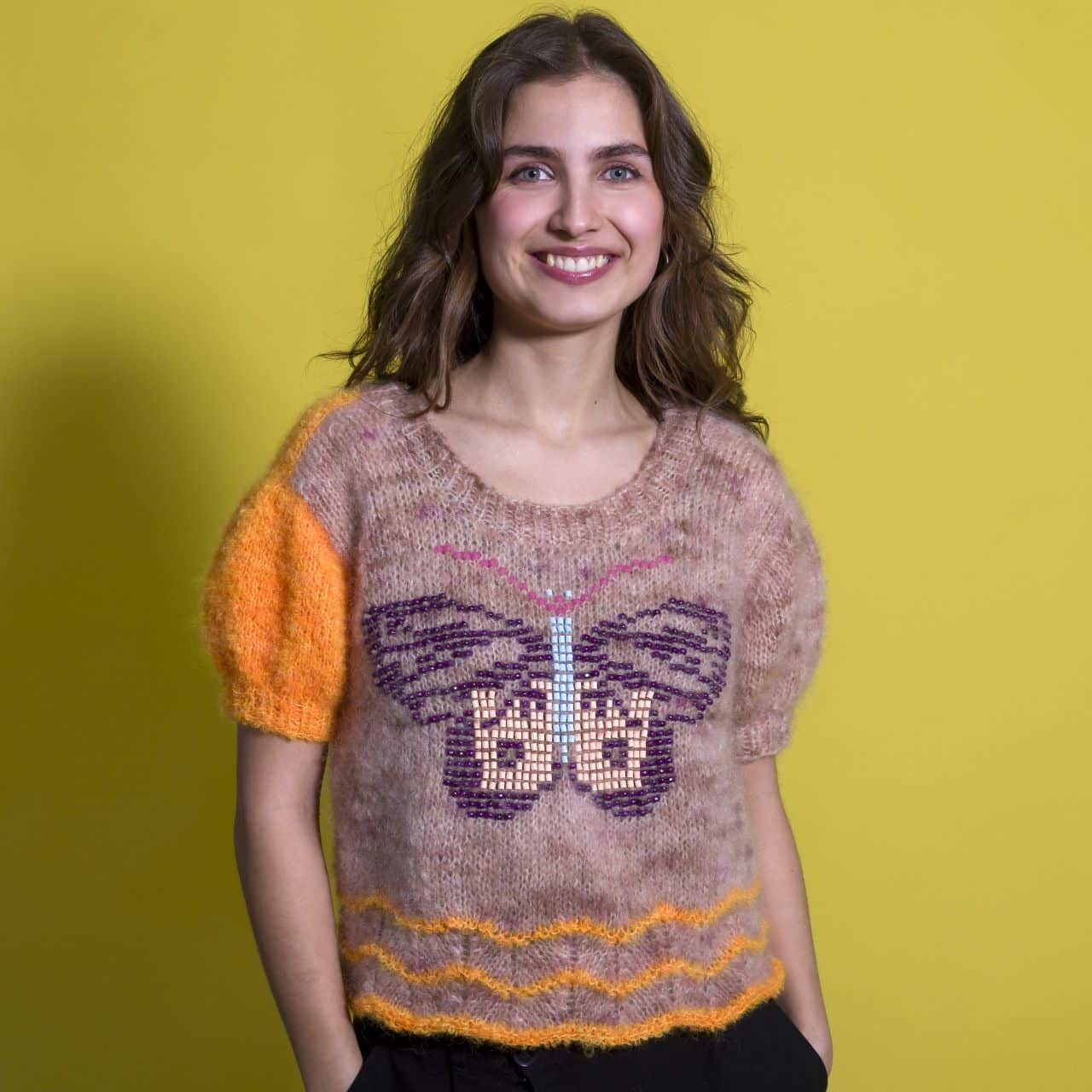 Butterfly Puff Bluse