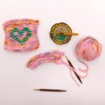 Visual instructions for knitting with beads