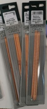 Double pointed knitting needles bamboo 2 mm